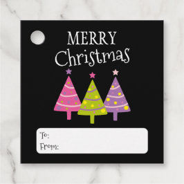 Modern Merry kerstbomen Bedankjes Labels