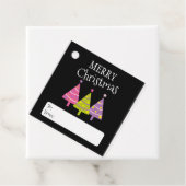 Modern Merry kerstbomen Bedankjes Labels (In situ)