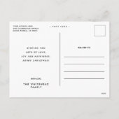 Modern Merry kerstfoto Forest Green Feestdagenkaart (Achterkant)