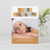 Modern Merry kerstfoto Lijst Feestdagenkaart (Staand voorkant)