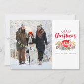 Modern Merry kerstfoto Wenskaart Feestdagenkaart (Voorkant)