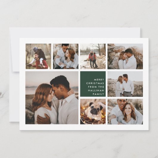 Modern Merry | Kerstfotocollage Feestdagenkaart (Voorkant)