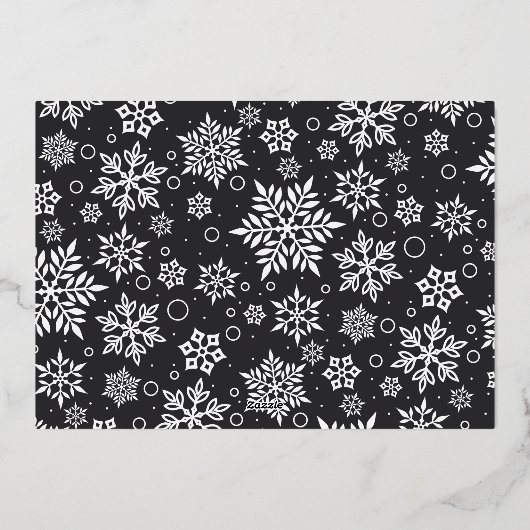 Modern Merry | Kerstfotocollage Folie Feestdagenkaart (Achterkant)