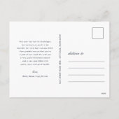 Modern Merry kerstgebold Floral Familienaam Feestdagenkaart (Achterkant)