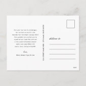 Modern Merry kerstgebold Floral Familienaam Feestdagenkaart (Achterkant)