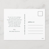 Modern Merry kerstgebold Floral Familienaam Feestdagenkaart (Achterkant)