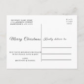 Modern Merry Kersthand Lettered Family Foto Briefkaart (Achterkant)