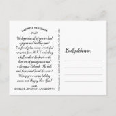 Modern Merry Kersthand Lettered Family Foto Briefkaart (Achterkant)