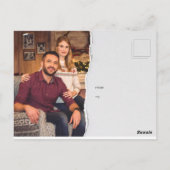 Modern Merry Kersthand Lettered Family Foto Briefkaart (Achterkant)