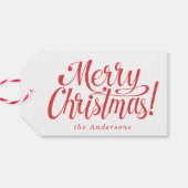 Modern Merry Kerstmis Cadeaulabel (Achterkant Horizontaal)