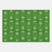 Modern Merry Kerstmis en HNY Familienaam Inpakpapier Vel (Voorkant 3)