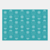 Modern Merry Kerstmis en HNY Familienaam Inpakpapier Vel (Voorkant 2)