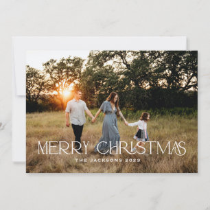 Modern Merry Kerstmis Feestdagenkaart