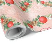 Modern Merry Kerstmis met rode groene brief Cadeaupapier (Rol Hoek)