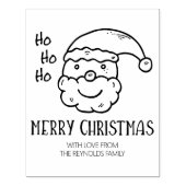 Modern Merry Kerstmis Rubberstempel (Afrduk)