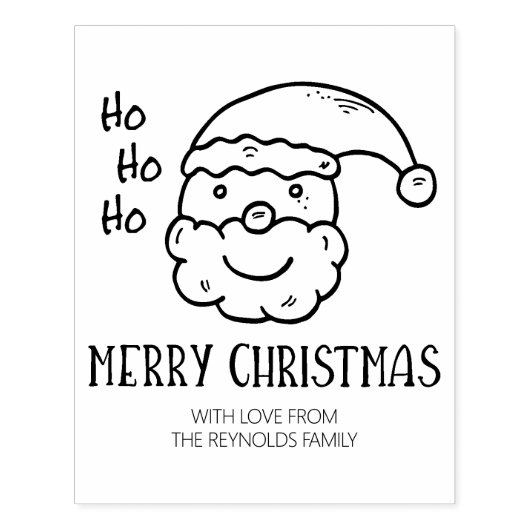 Modern Merry Kerstmis Rubberstempel (Afrduk)