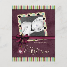Modern Merry Kerstpoka Dots Briefkaart
