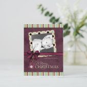Modern Merry Kerstpoka Dots Briefkaart (Staand voorkant)