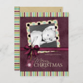 Modern Merry Kerstpoka Dots Briefkaart (Voorkant / Achterkant)