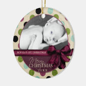Modern Merry Kerstpoka Dots Ornament (Links)