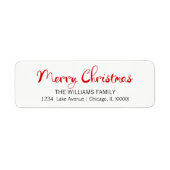 Modern Merry-kerstretouradreslabels Etiket (Voorkant)