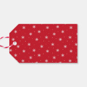 Modern Merry kerstrood Cadeaulabel (Achterkant Horizontaal)