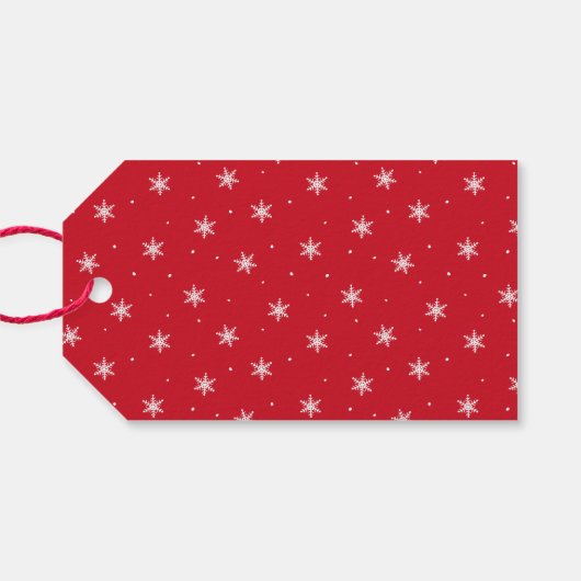 Modern Merry kerstrood Cadeaulabel (Achterkant Horizontaal)