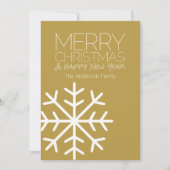 Modern Merry kerstsnowflake - niet-foto Feestdagenkaart (Voorkant)