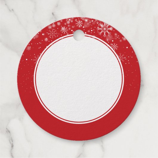 Modern Merry kerstsnowflakes Gold Bedankjes Labels (Achterkant)