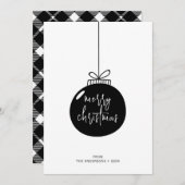 Modern Merry kerstversiering Feestdagenkaart (Voorkant / Achterkant)