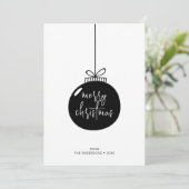 Modern Merry kerstversiering Feestdagenkaart (Staand voorkant)