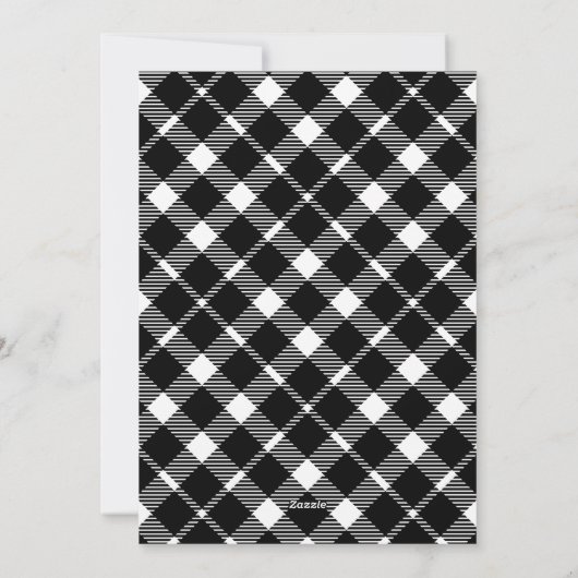 Modern Merry kerstversiering Feestdagenkaart (Achterkant)