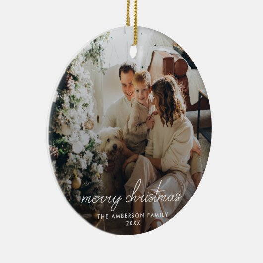 Modern Merry kerstversiering Keramisch Ornament (Rechts)