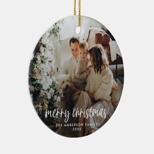 Modern Merry kerstversiering Keramisch Ornament (Rechts)