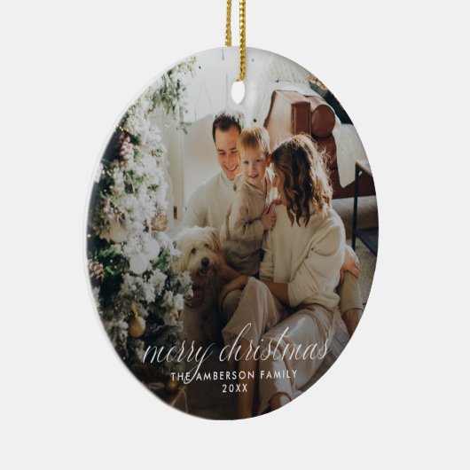 Modern Merry kerstversiering Keramisch Ornament (Rechts)