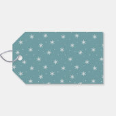 Modern Merry Kerstvorst blauw Cadeaulabel (Achterkant Horizontaal)