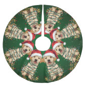 Modern merry Lab christmas tree puppy dog pattern Kerstboom Rok (Voorkant)