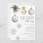 Modern merry little baby shower gender neutral kaart (Voorkant)