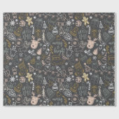 Modern Merry Little Kerstmis Cadeaupapier (Vlak)