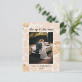 Modern Merry Married customer specific photo  Feestdagenkaart (Staand voorkant)