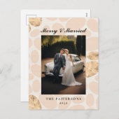 Modern Merry Married customer specific photo  Feestdagenkaart (Voorkant / Achterkant)