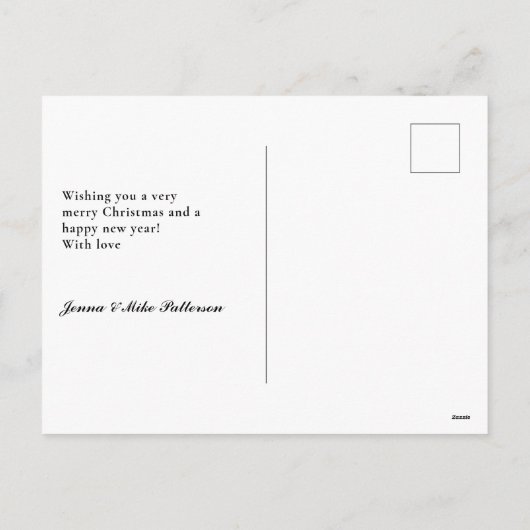 Modern Merry Married customer specific photo  Feestdagenkaart (Achterkant)