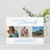 Modern Merry Moments Multi-Photo Beach Holiday Feestdagenkaart (Staand voorkant)