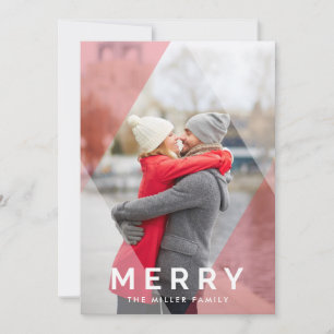 Modern Merry Overlay   Kerst Fotokaart Feestdagenkaart