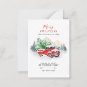 Modern Merry Red Truck Buffalo Notitiekaartje (Voorkant)