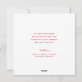 Modern Merry | Rood | Vierkant | Foto Feestdagenkaart (Achterkant)