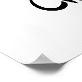 Modern Merry Santa Hat Poster Sign (Hoek)