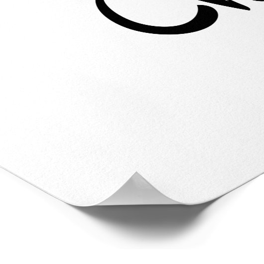 Modern Merry Santa Hat Poster Sign (Hoek)