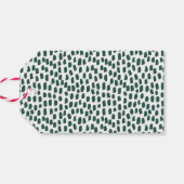 Modern Merry Script Groene en Gouden Vakantie Cadeaulabel (Achterkant Horizontaal)