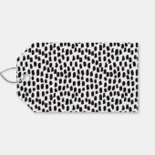 Modern Merry Script Zwart en Goud Vakantie Cadeaulabel (Achterkant Horizontaal)